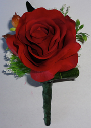 Fresh Touch Red Rose Buttonhole